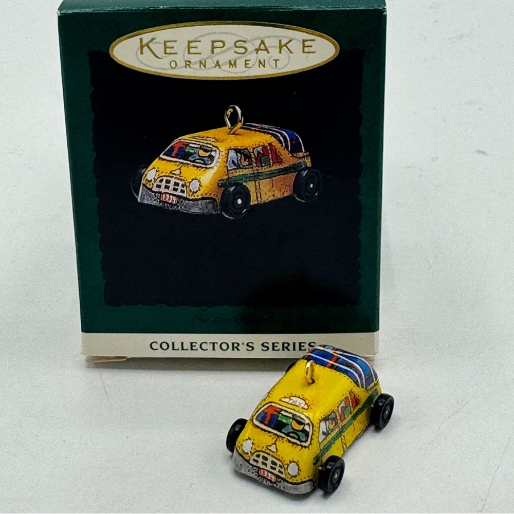 Hallmark Keepsake Miniature Ornament- On the Road tin car